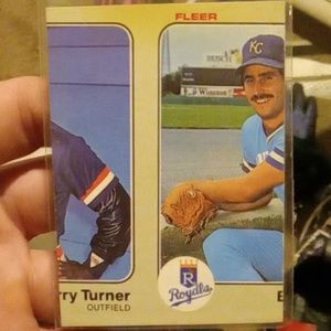 Rare error card 1983 fleer card 107 has two people on same card haven't seen 1